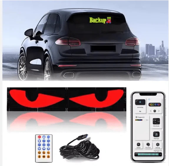 Smart LED Car Sign – Customizable USB LED Display Board for Cars