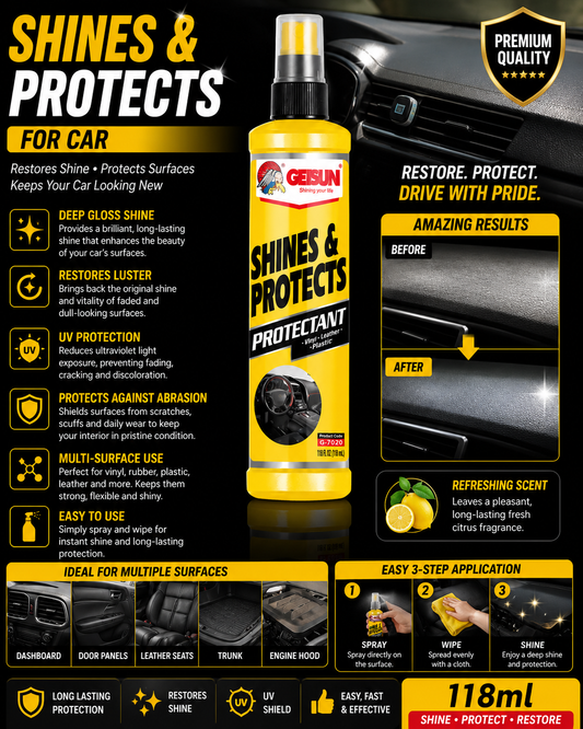 Shines & Protect For Car – Interior Shine & Surface Protectant Spray (118ml)