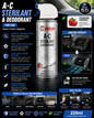 Sterilant & Deodorant For Car – Car AC Cleaner & Interior Freshener Spray