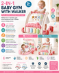 2-in-1 Baby Gym & Walker – Interactive Activity Play Center for Babies