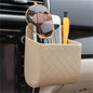 Car Air Vent Mini Storage Box – Luxury Leather Phone Holder & Organizer