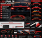 LED Spoiler Universal Rear Lip Kit – Carbon Fiber LED Trunk Spoiler Light Strip