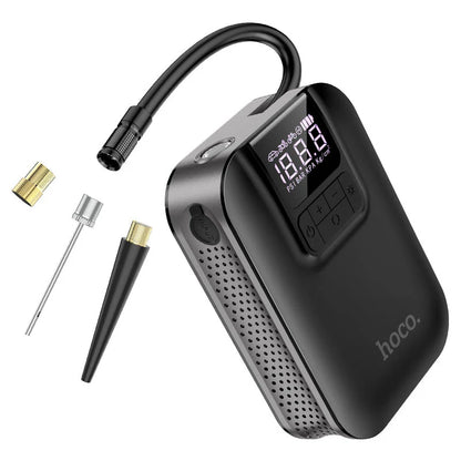 Hoco S53 Portable Smart Air Pump – Wireless Tire Inflator with Emergency Jump Starter