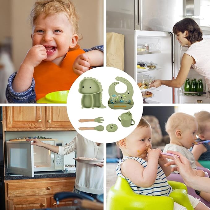 Kidilo Baby Feeding Set – 6 Piece Silicone Feeding Kit for Babies