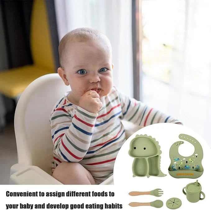 Kidilo Baby Feeding Set – 6 Piece Silicone Feeding Kit for Babies