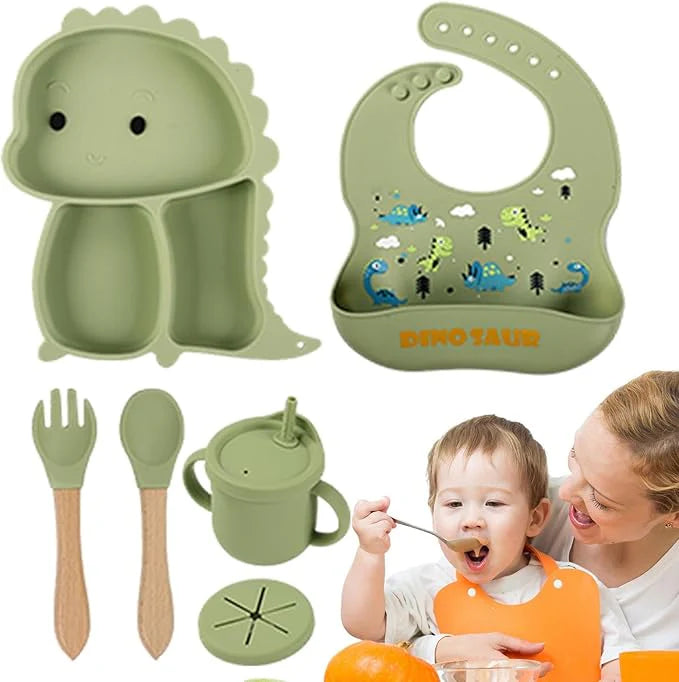 Kidilo Baby Feeding Set – 6 Piece Silicone Feeding Kit for Babies