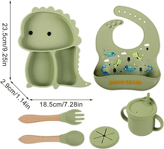 Kidilo Baby Feeding Set – 6 Piece Silicone Feeding Kit for Babies