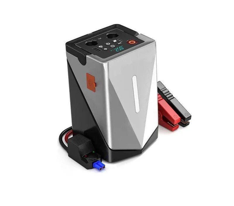 Portable Multi-Function Car Jump Starter – Air Compressor, Power Bank & Emergency Booster