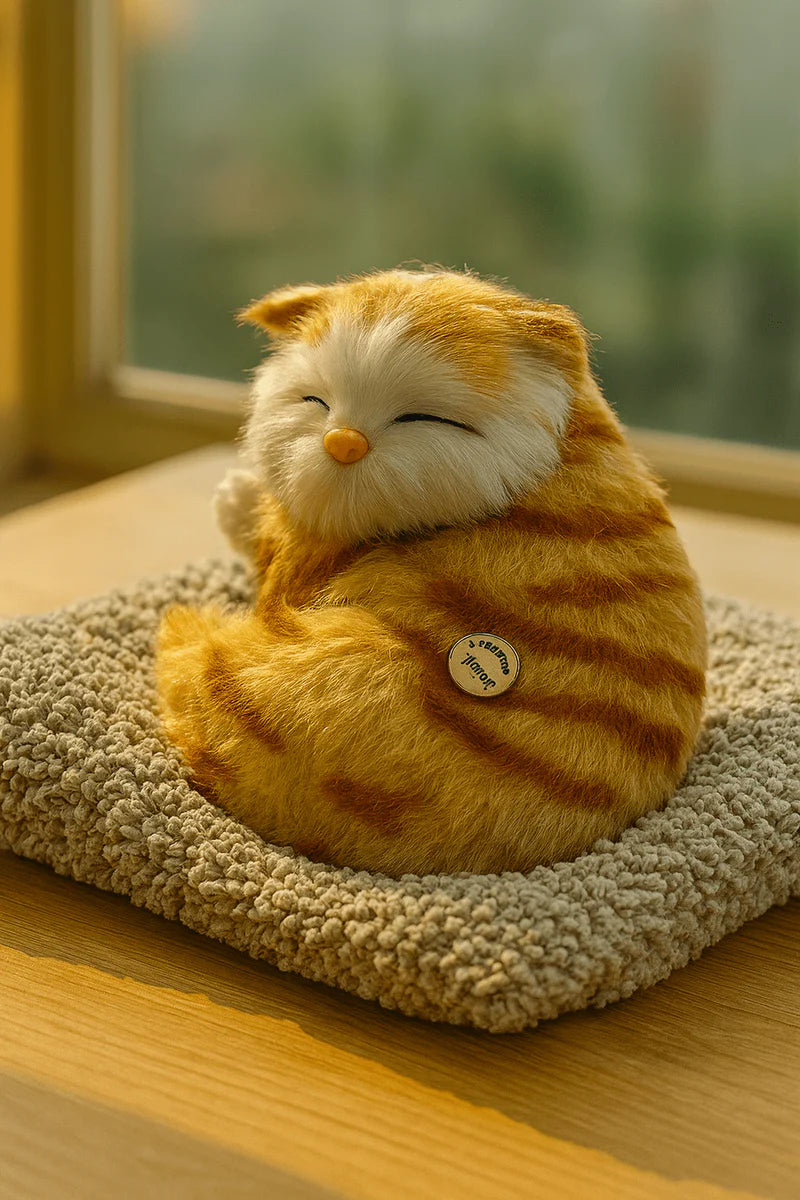 Sleeping Cat Plush Toy with Sound 🐱💤