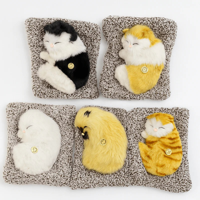 Sleeping Cat Plush Toy with Sound 🐱💤