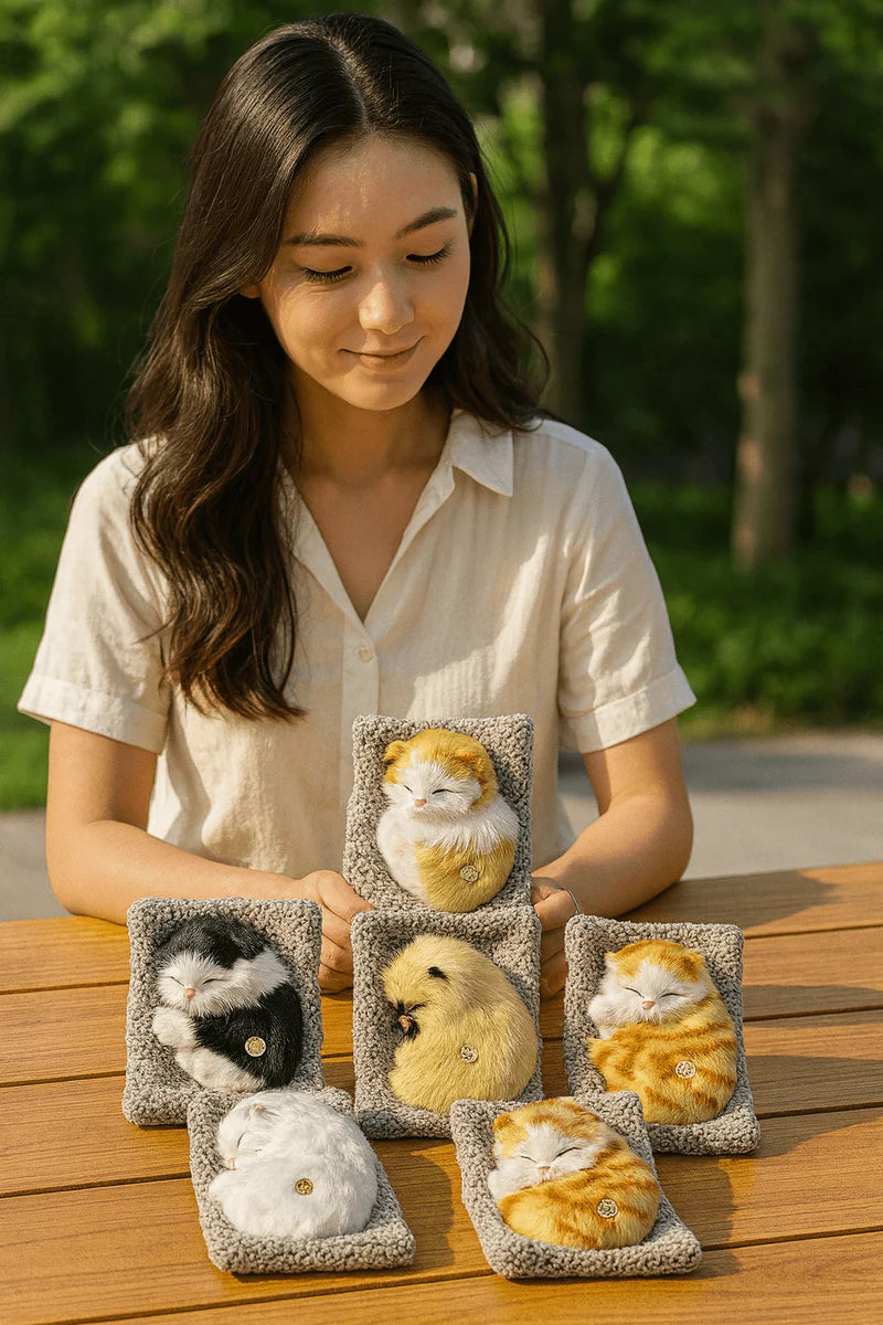 Sleeping Cat Plush Toy with Sound 🐱💤