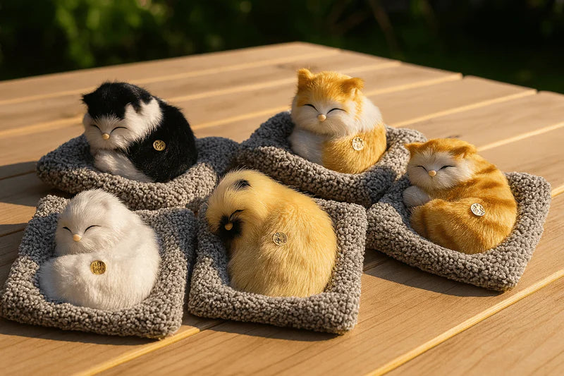 Sleeping Cat Plush Toy with Sound 🐱💤