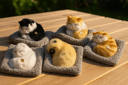 Sleeping Cat Plush Toy with Sound 🐱💤