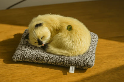 Sleeping Cat Plush Toy with Sound 🐱💤