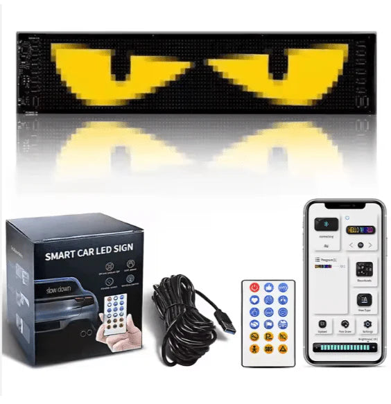 Smart LED Car Sign – Customizable USB LED Display Board for Cars